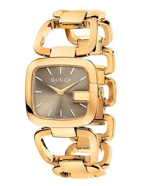 gucci gold rectangle watch|gucci gold bracelet watch women's.